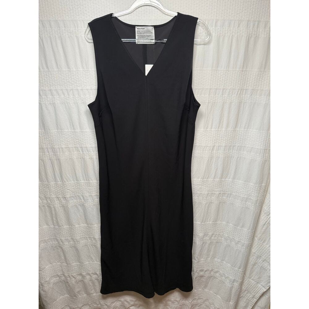 Ministry of Supply Swift Satin Sheath Dress, Black, Size XXL, New!